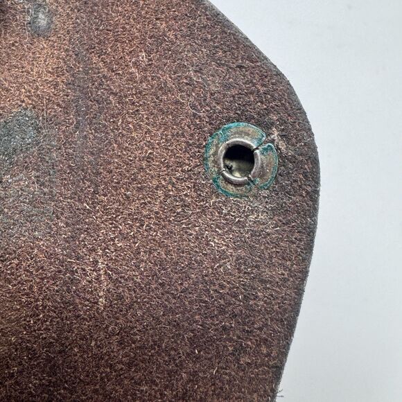 Vintage Brown Cowhide Leather Tri-Fold 6 Key Holder Wallet Spring Steel Hooks - Picture 12 of 13